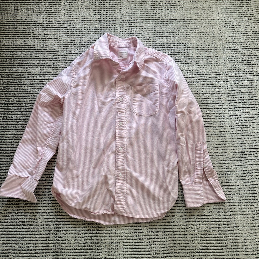 J. Crew Crewcuts Pink Striped Oxford Shirt